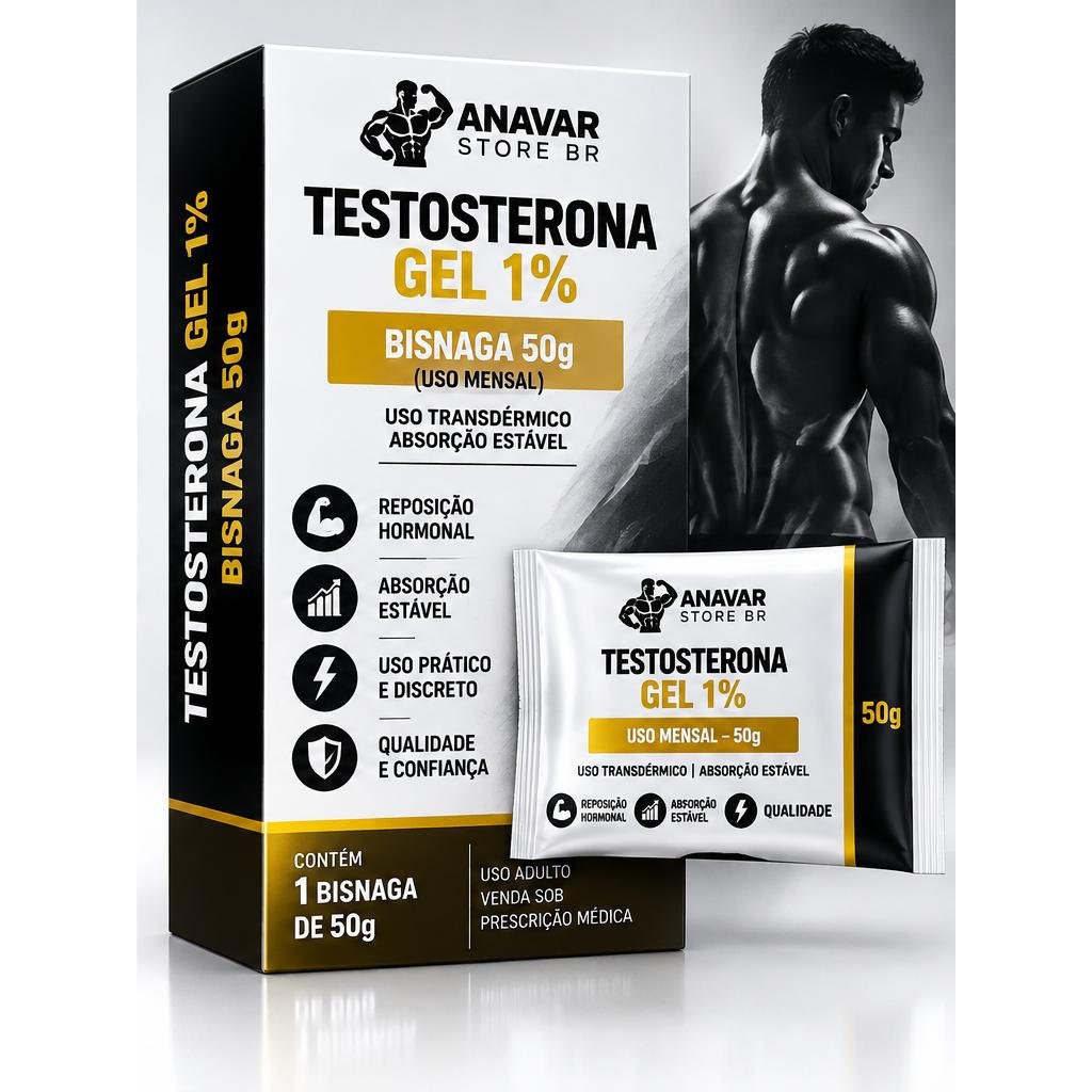 Testosterona Gel 1% – Sachês 5g (Caixa com 30 unidades)